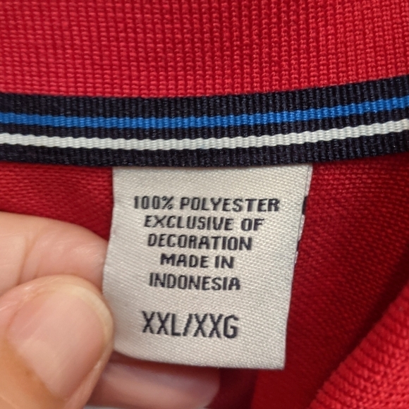 Izod Men's Red Short Sleeve Polo Shirt Size XXL - Picture 3 of 6